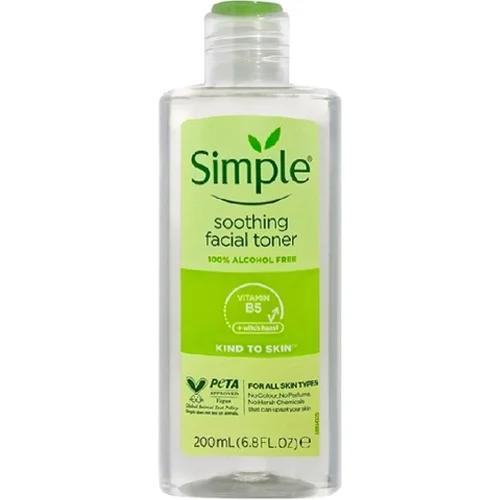 "تونر سیمپل | Simple Toner – بدون الکل + ویتامین B5"