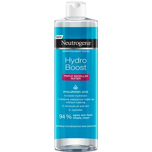 میسلار واتر سه‌کاره نوتروژینا مدل Hydro Boost حجم 400 میلی‌لیتر - مناسب انواع پوست