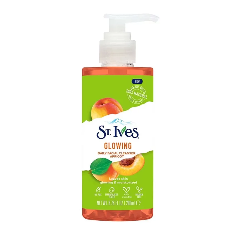 ژل شستشوی صورت زردآلو سینت ایوز مدل GLOW+ حجم 200 میلی‌لیتر