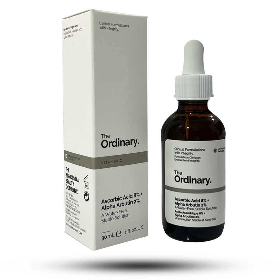 عکس سرم آسکوربیک اسید و آلفا اوربوتین اوردینری سرم آسکوربیک اسید 8% آلفا اوربوتین 2% اوردینری اصل