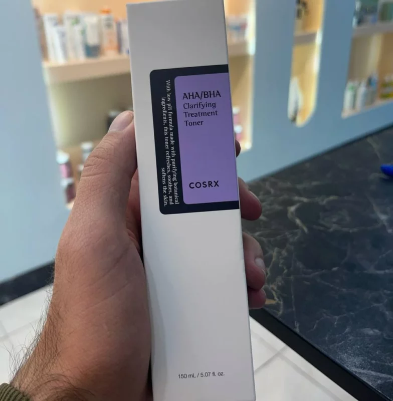 تونر لایه بردار ملایم و آبرسان کوزارکس حاوی AHA و BHA